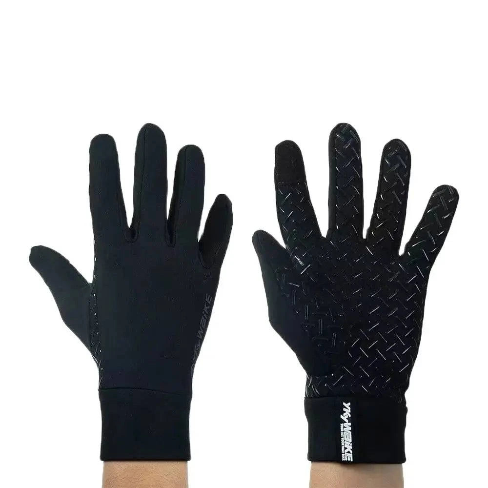 YKYWBIKE Cycling Gloves Full Finger Waterproof Autumn Winter Warm Touchscreen AntiSlip Skiing Army Cycling Snowboard Gloves-WAYBIKER
