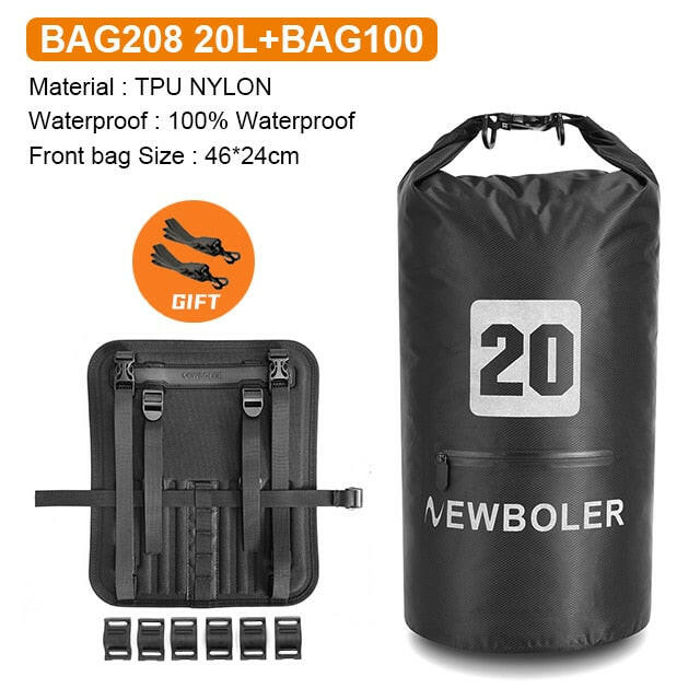 NEWBOLER Bike Front Tube Bag 10L/20L Waterproof Bicycle Handlebar Basket Pack Cycling Front Frame Pannier Bicycle Accessories-WAYBIKER