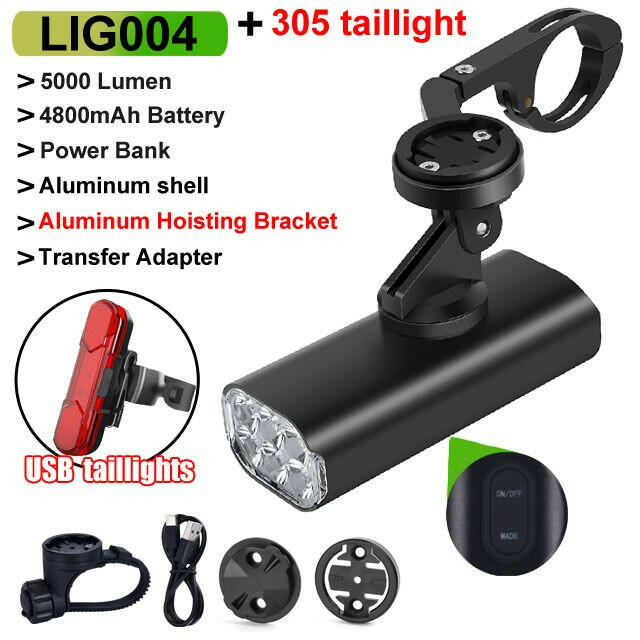 NEWBOLER 5000LM Intelligent inductio Bike Light MTB Front Lamp USB Rechargeable 6 LED 4800mAh Bicycle Light Waterproof Headlight-WAYBIKER