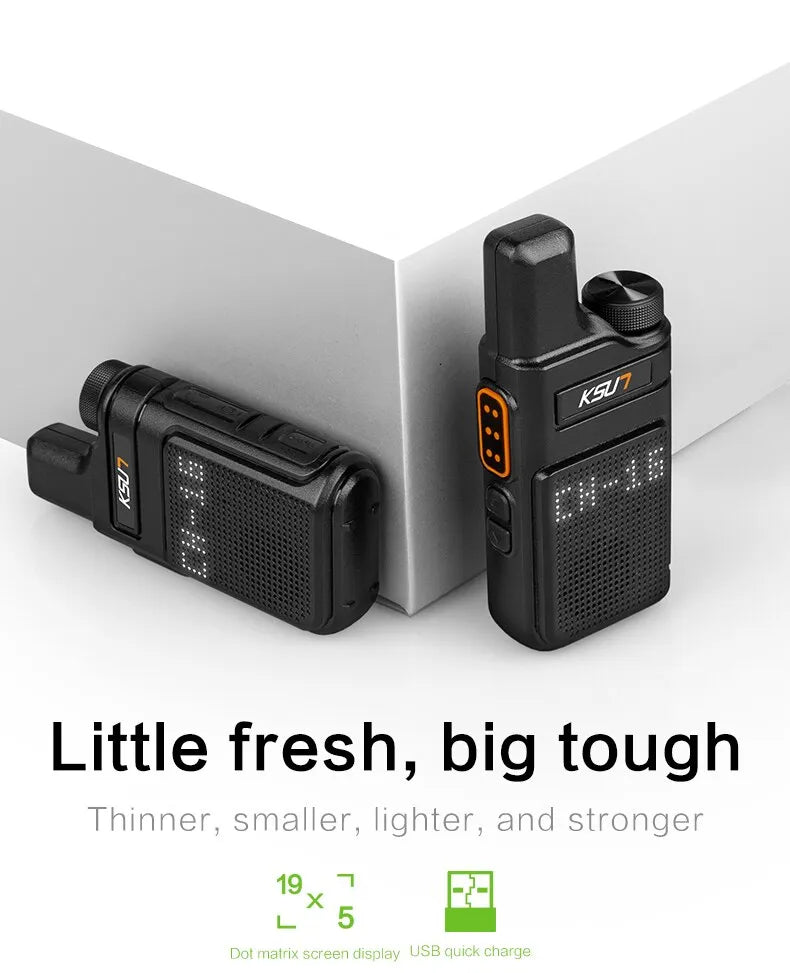 KSUT PMR446 Walkie Talkie 2 Pieces Mini Size Portable Handheld Radio Wireless Set Two Way Radio Station Comunicador Transceiver-WAYBIKER
