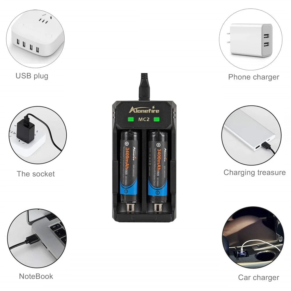 2-Channel 5V2A 3.7v Original Smart Quick Usb Charger Li-ion battery Re