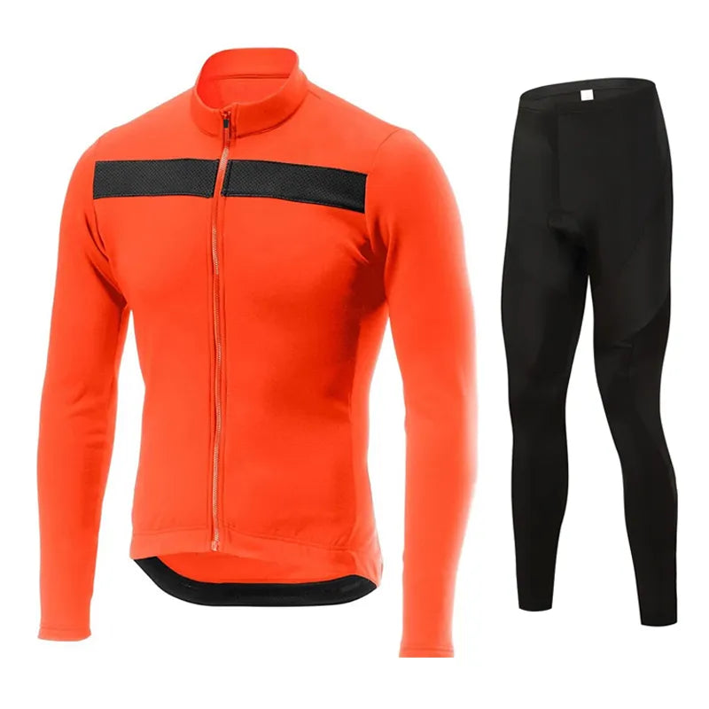 Spring /Autumn Team Men's Cycling Jersey Long Sleeve Set MTB Bike Clothing Maillot Ropa Ciclismo Racing Bicycle Cycling Clothing-WAYBIKER