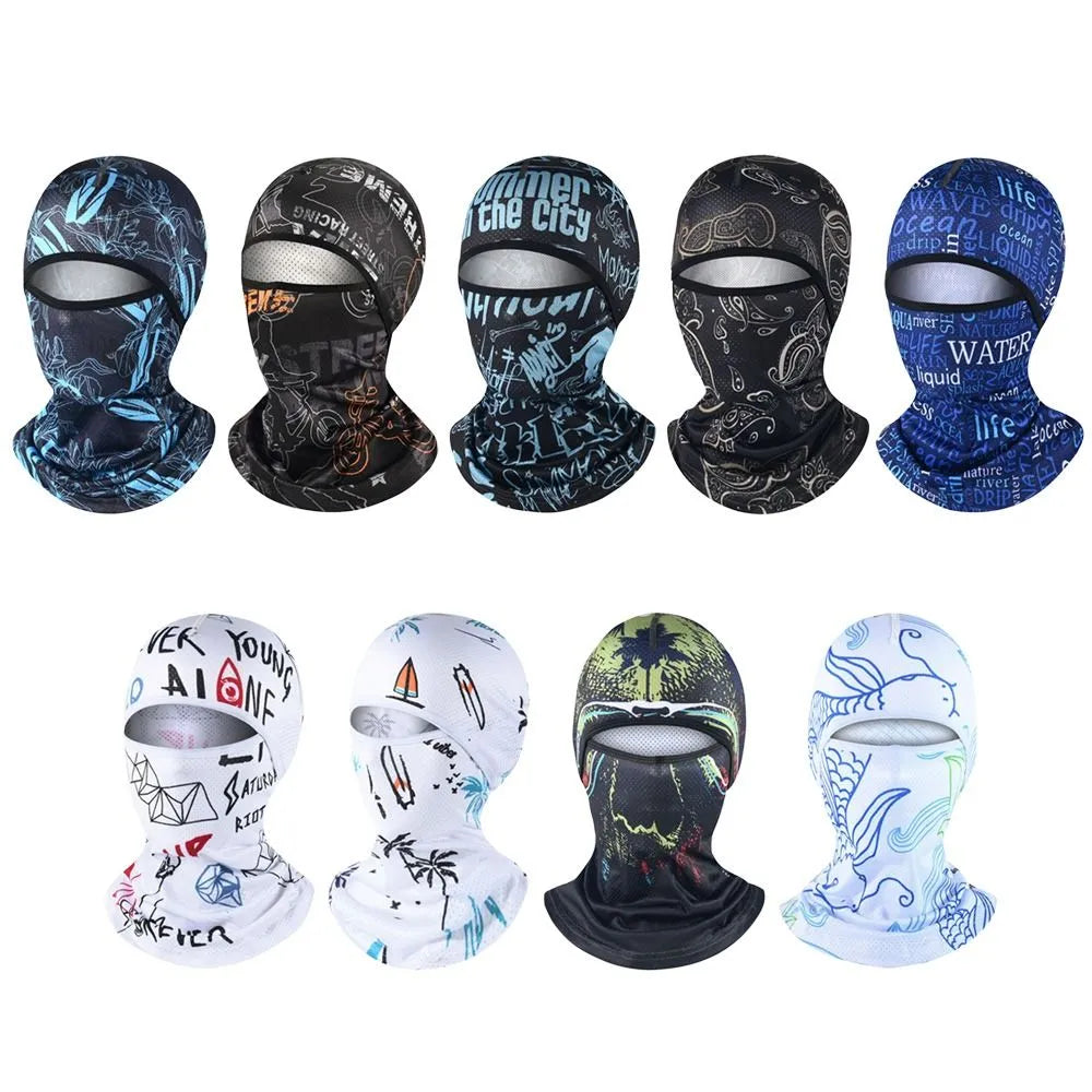 Caps Cycling Balaclava Full Face Ski Cover Bicycle Hat Windproof Breathable Anti-UV Motocross Motorcycle Helmet Liner Hats-WAYBIKER
