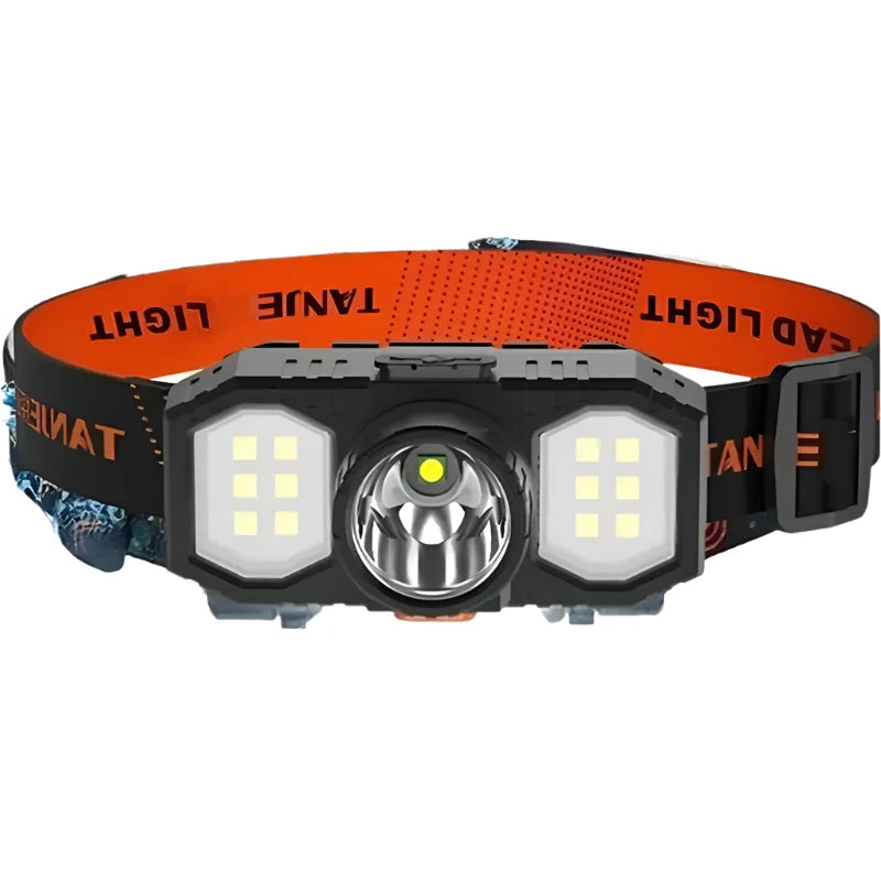 New Q5+COB LED Headlight USB Rechargeable Built-in 18650 Battery Portable Mini Flashlight Lantern Outdoor Camping Headlight-WAYBIKER