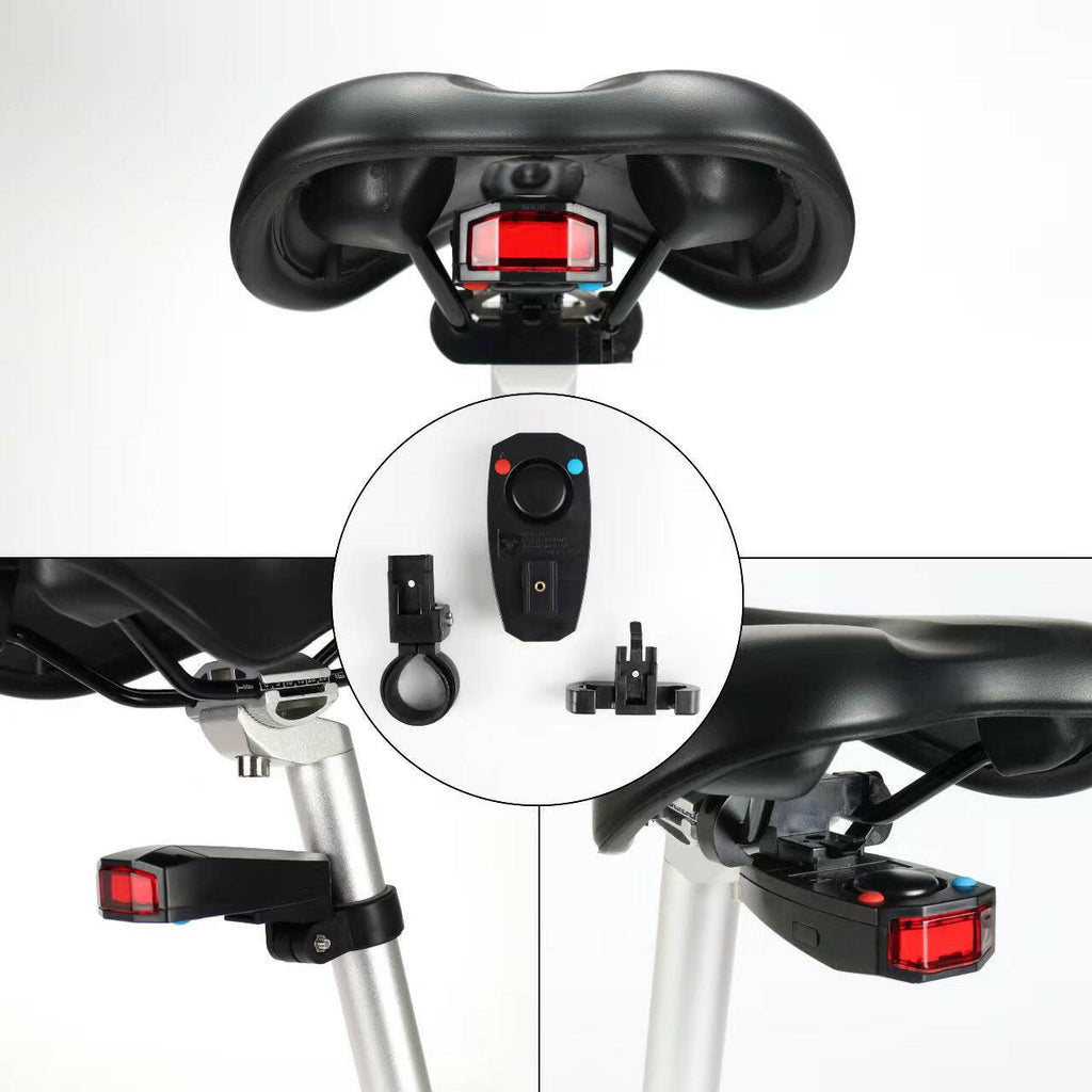 A6 Bicycle Rear Light Anti-theft Alarm USB Charge Wireless Remote Control LED Tail Lamp Bike Finder Lantern Horn Warning Light-WAYBIKER