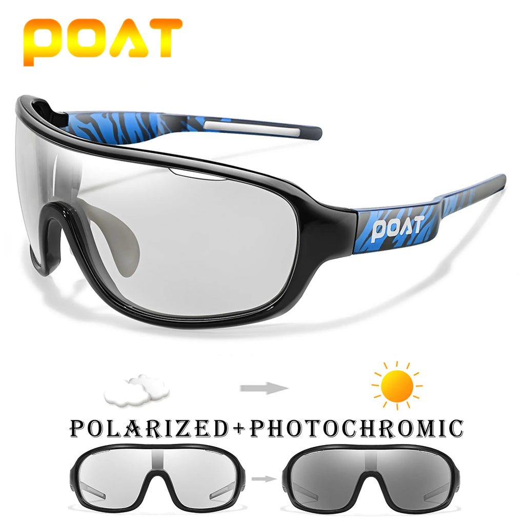 POAT BRAND Polarized  Photochromic Men Women Eyewear Sports Outdoor Road Cycling  Cycling Fishing Sunglasses Male Bike Glasses-WAYBIKER