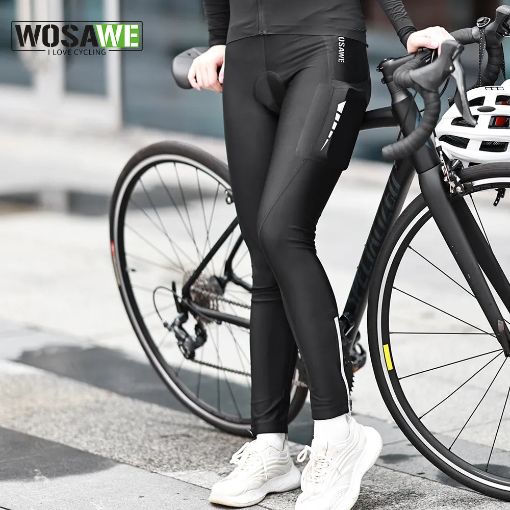 WOSAWE Women's Cycling Pants Summer Bicycle Long Pants MTB Bike Tights with Shockproof 3D Padded Riding Leggings Sports Trousers