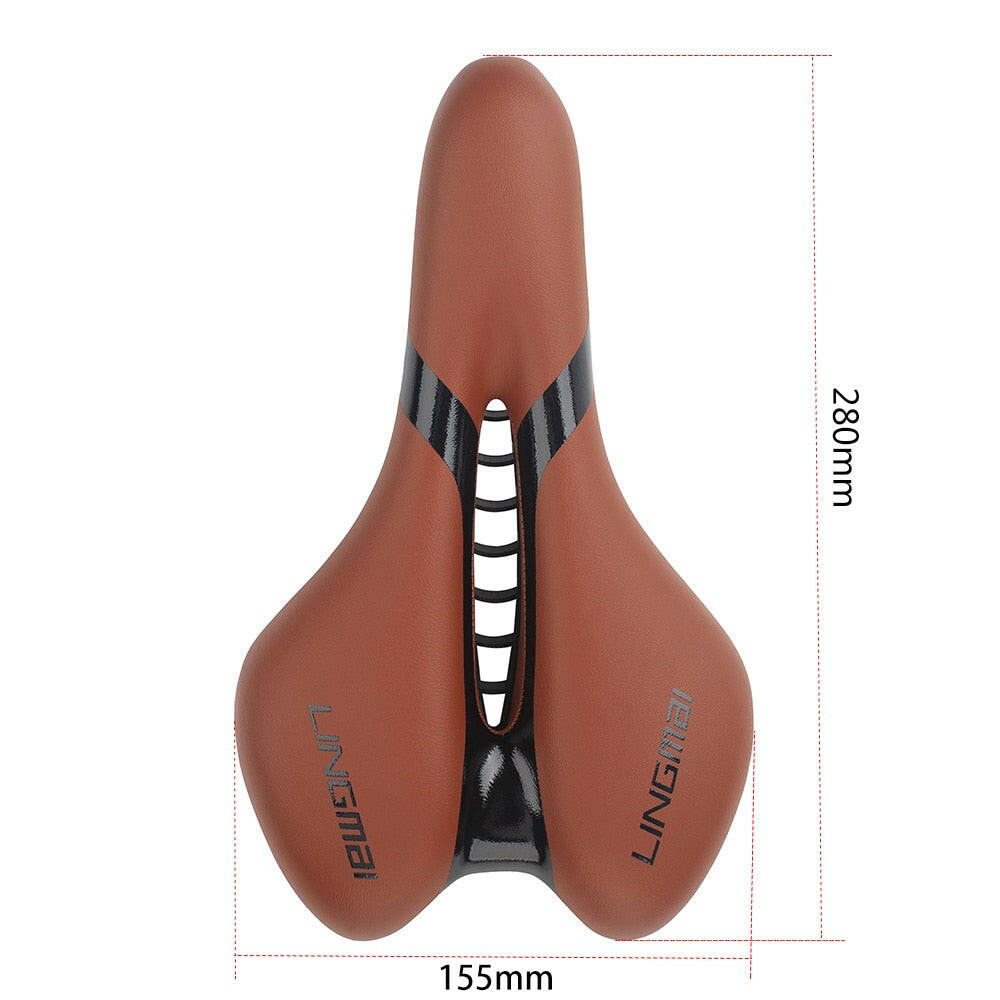 LINGMAI Bicycle Seat for Men and Women Waterproof Bike Saddle Soft Shock Absorbing MTB Mountain Road Bike Cushion Seat-WAYBIKER