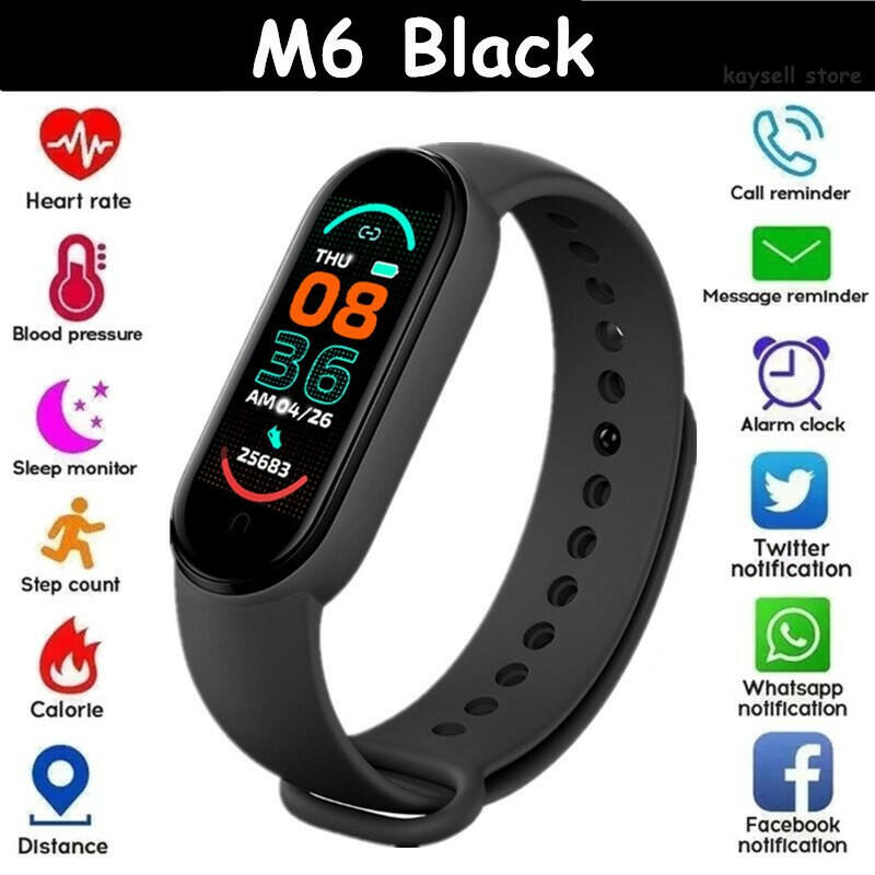 Cycling Fitness Bracelet Tracker Wrist Band M6 M5 Smart Watches Men Women Heart Rate Monitor MI Miband 6 M6 Smart Watch MI Band-WAYBIKER