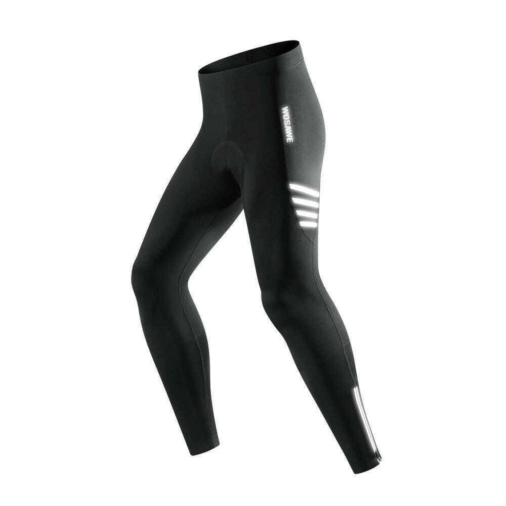 WOSAWE Winter Cycling Tight Warm Up Men Pants Long-distance Cycling Trousers Thermal Fleece Biker MTB Pant-WAYBIKER