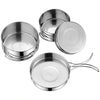 2PCS/SET Cookware Set Stainless Steel Cookware Kit Cooking Pot and Pan Set with Plates Cups for Outdoor Camping Backpacking