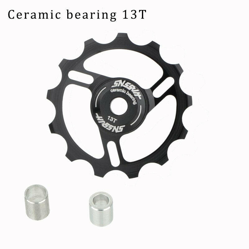 HASSNS Mtb Pulleys Bicycle Derailleur Metal Ceramics Bearing Road Mountain Bike Rear Derailleur Pulley Wheel 11T 13T Cycling-WAYBIKER