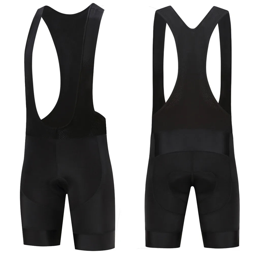 Black Cycling Bib Shorts Mens 19D Gel Man Pants Clothes MTB Professional Bike Sports Lycra Mountain Summer Tight Pants Shorts-WAYBIKER