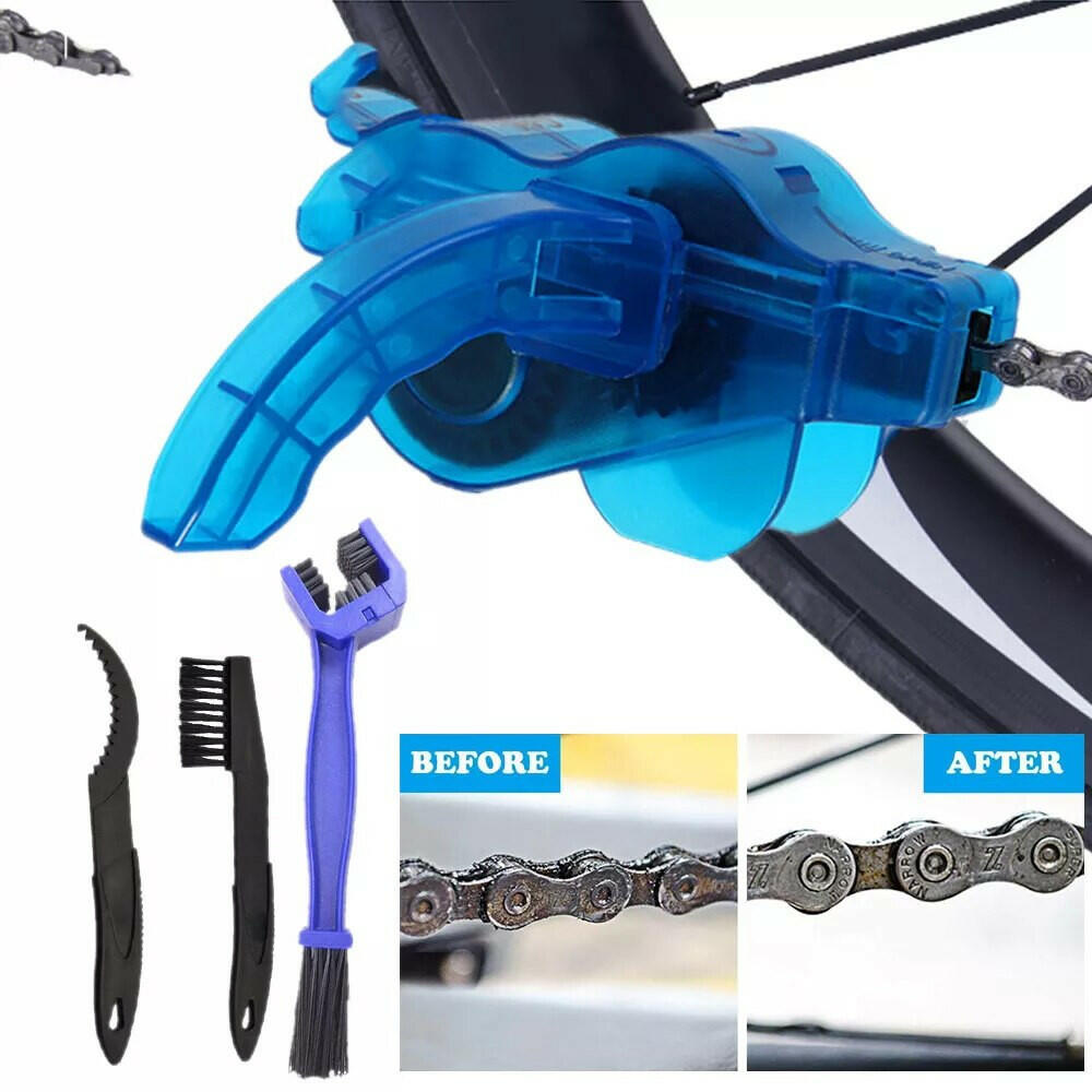 Bicycle Chain Clean Brush Cleaner Bicycle Chains Gear Grunge Brush Cleaner Bike Wash Tool Set Bicycle Repair Tools-WAYBIKER
