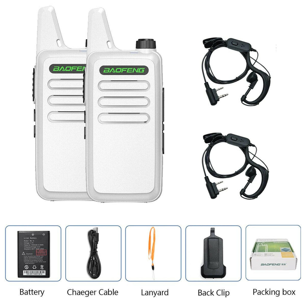 2PCS Baofeng BF-T20 5W Portable Mini Walkie Talkie VOX Charging USB For BF-C9 BF-888S KD-C1 Two Way Radio  Hotel Hunting-WAYBIKER