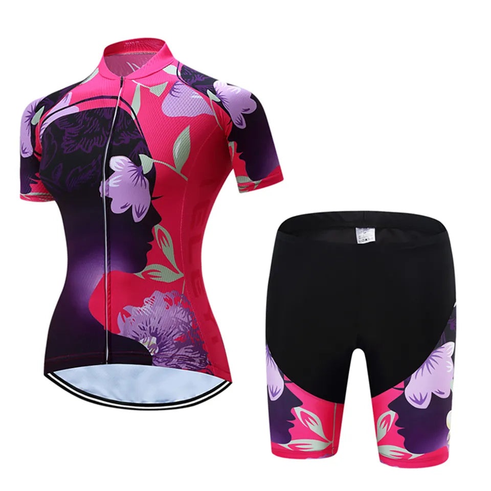 2023 Jersey Set Short Sleeve Cycling Clothes Riding Clothing Fashion Leisure Bike Wear Women MTB Women Breathable Quick-Dry-WAYBIKER