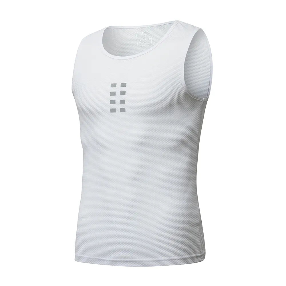 WOSAWE Cycling Underwear Sport Base Layer Cycling Jersey Reflective Vest Men Undershirt Quick Dry Elastici Vest Road Bike Jersey-WAYBIKER
