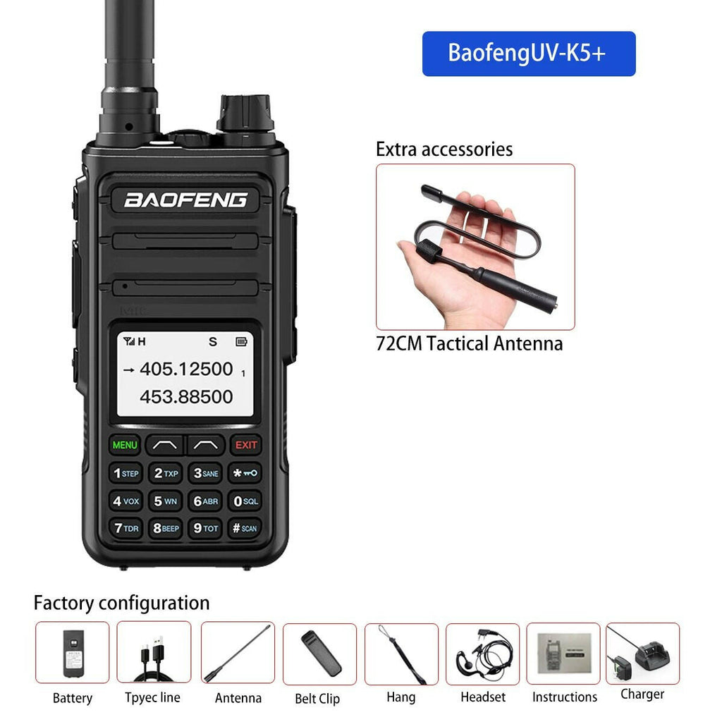 BaofengUVK5+walkie-talkie NOAA Weather Channel AM receive long-distance professional civil outdoor go on road trip UV multi-band-WAYBIKER