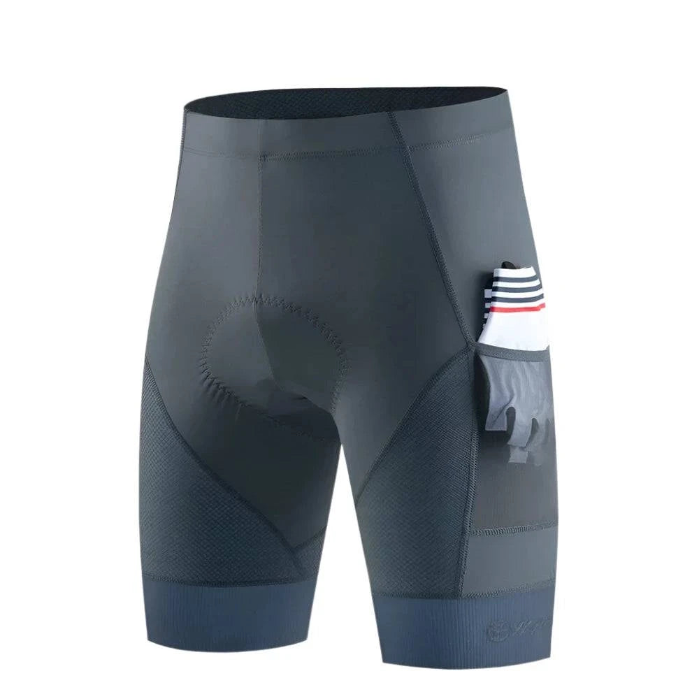 YKYWBIKE Men's Cycling Shorts 2 Pockets Bicycle Shorts Summer Road Bike Short MTB 3D Padded Shockproof Shorts Riding Clothing-WAYBIKER