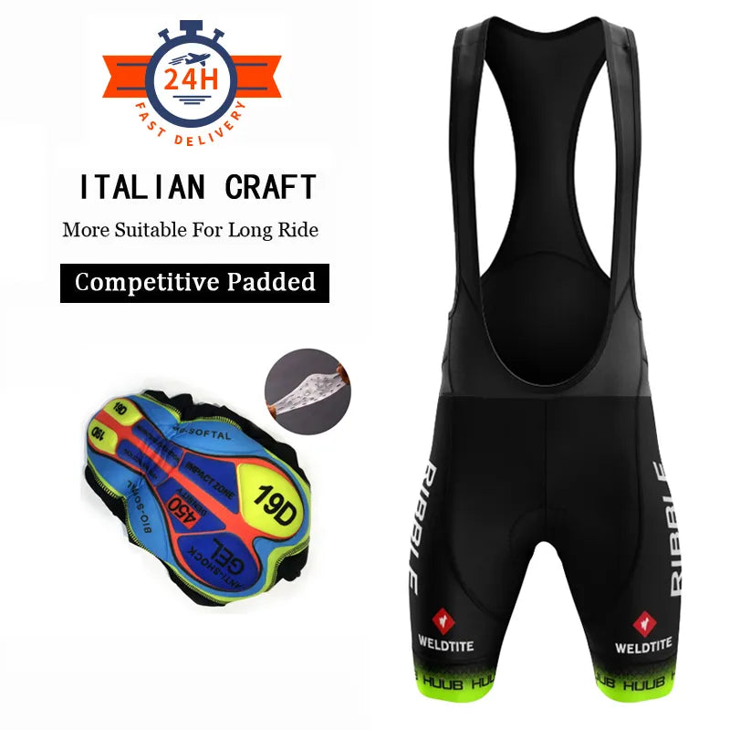 HUUB Cycling Bib Shorts Men Outdoor Sports Wear Bike Trousers Cycling 19D Padded Riding Bib Tights Bicycle Clothing 5 colors-WAYBIKER