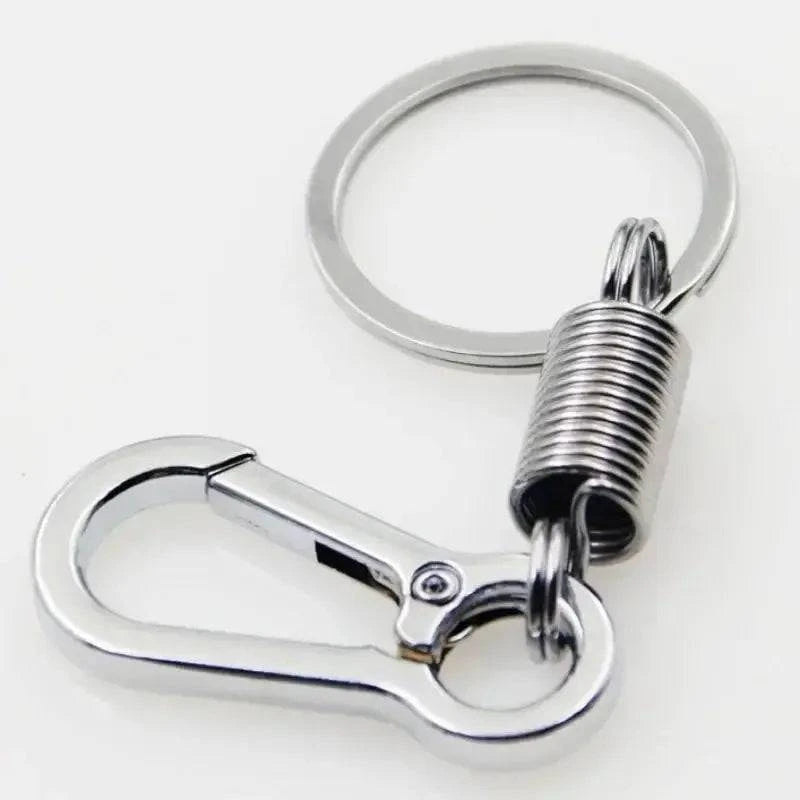 Spring Keychain Zinc Alloy Carabiner Buckle Key Rings Anti-lost Climbing Hook Car Keychians Man Metal Key Chains Accessories-WAYBIKER