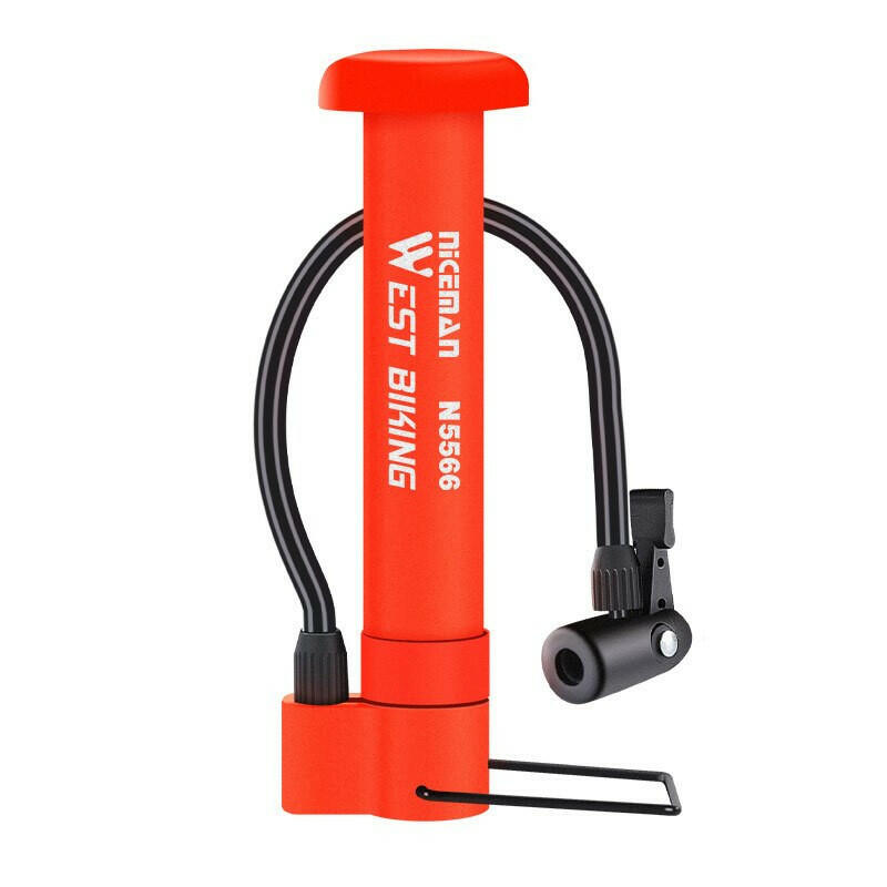 80 PSI Bicycle Pump WEST BIKING MTB Bike Manual Air Pump Balloon Tire Inflator Schrader Valve Floor Pump Cycling Accesories-WAYBIKER