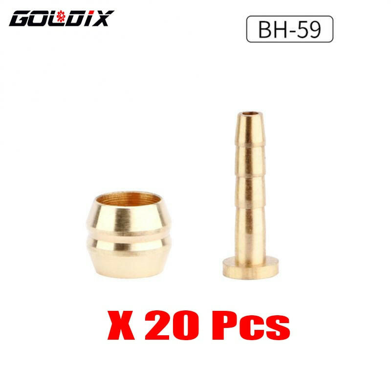 GOLDIX 20/60Pcs Bicycle Hydraulic Disc Brake Oil Pin Needle Olive Connect Insert for BH90 BH59 SRAM MAGURA Brake Oil Pipe Joint-WAYBIKER