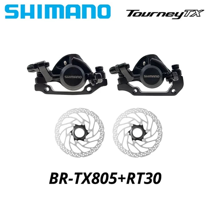 Shimano TOURNEY TX BR-TX805 Mechanical Disc Brake Calipers Resin Pads TX805 Caliper G3 HS1 RT56 RT54 RT30 RT26 Rotor 160mm
