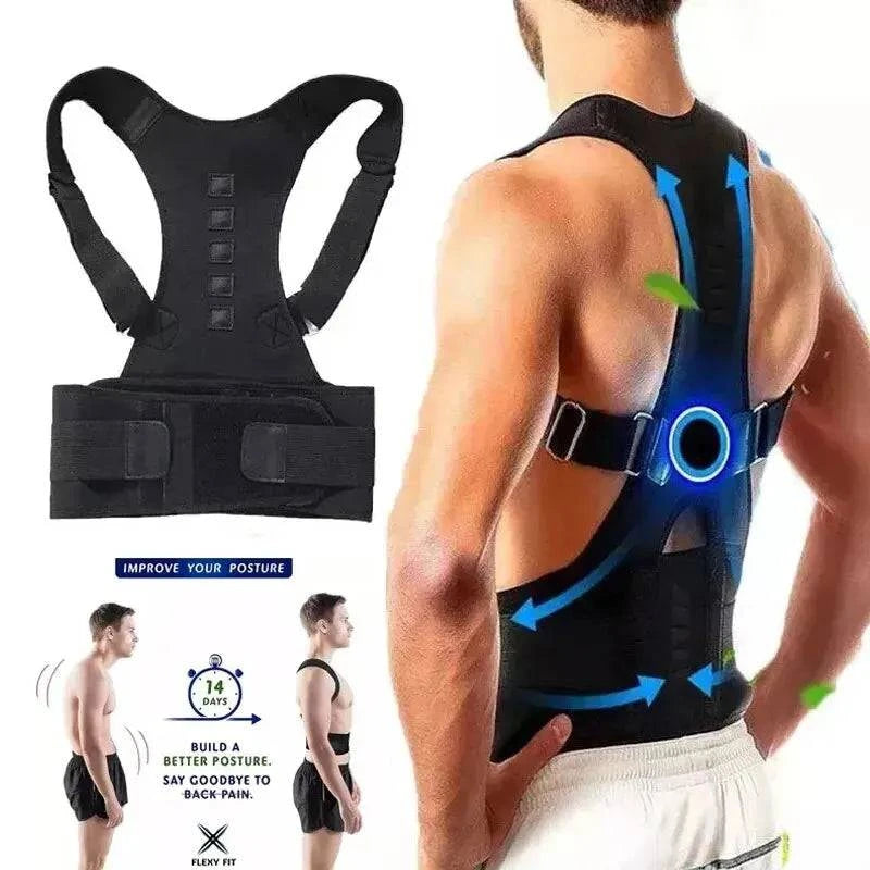 Magnetic Therapy Posture Corrector Posture Corset Shoulder Support Belt Men and Women Braces and Support Belt Shoulder Posture-WAYBIKER