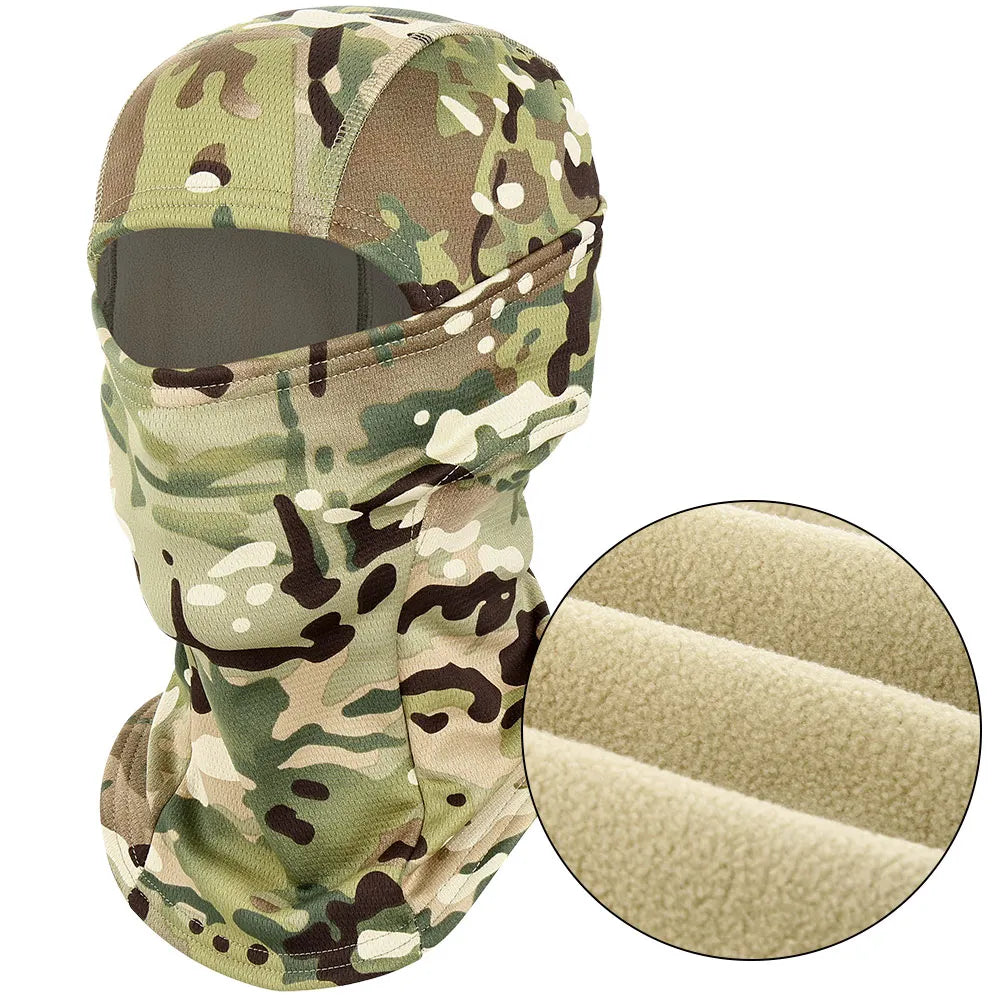 Winter Full Face Mask Tactical Balaclava Camouflage Cycling Running Bicycle Scarf Ski Climbing Bike Hunting Snowboard Men Women-WAYBIKER