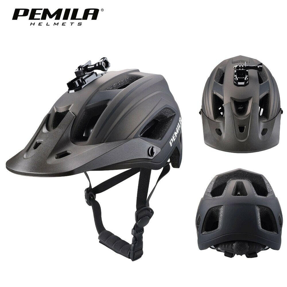 PEMILA Outdoor DH MTB Bicycle Helmet Integrally-molded Road Mountain Bike Helmet Ultralight Racing Riding Cycling Helmet-WAYBIKER
