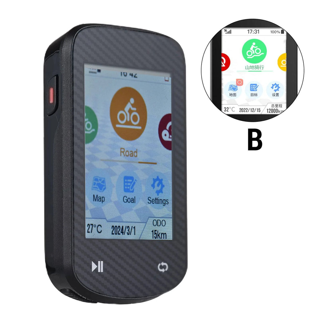 GPS Bike Computer Wireless Waterproof GLONASS ANT+ Sensor and BT Compatible Offline Maps Gyroscope Touchscreen Bicycle Computer-WAYBIKER