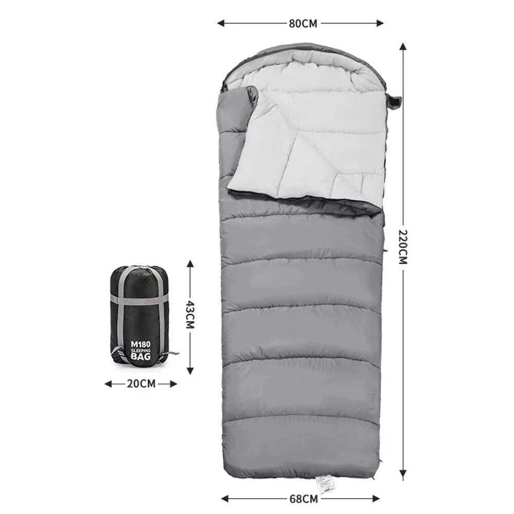 Double Persons Sleeping Bags For Adults Cold Weather 12°C- -18°C Cold-Resistant With Hooded Anti-splashing For Camping-WAYBIKER