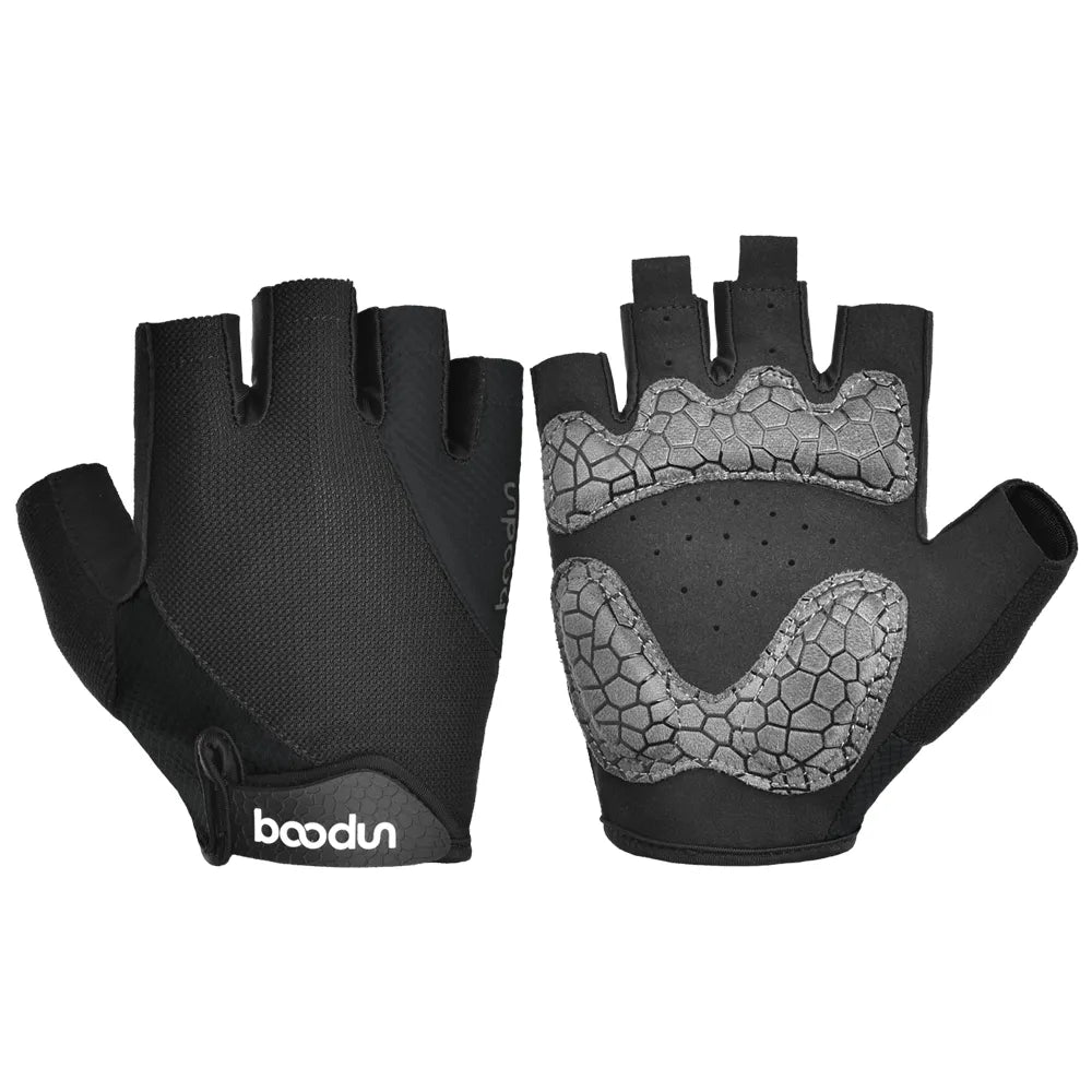 1411spandex breatheable shock absorb cycling gloves with half finger racing gloves-WAYBIKER