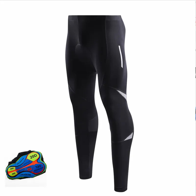 Shockproof Men Autumn Tight Fitting Long Pants Cycling 20D Anti Slip Padded Gel Bike Mtb Downhill Slope Mountain Bicycle-WAYBIKER