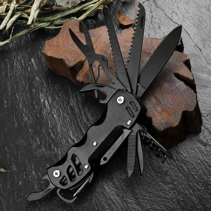 Multifunctional Folding Swiss Army Portable Stainless Steel Pocket Knife Outdoor Camping Emergency CombinationTool Survival Gear-WAYBIKER