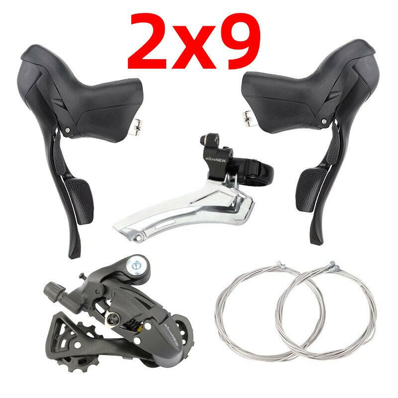 MicroNEW Road Bike Shifters 3x7 3x8 3x9 3x10 3X11Speed Brake Lever Bicycle 2x7 2x8 2x9 2x10 Speed Derailleur for Shimano-WAYBIKER