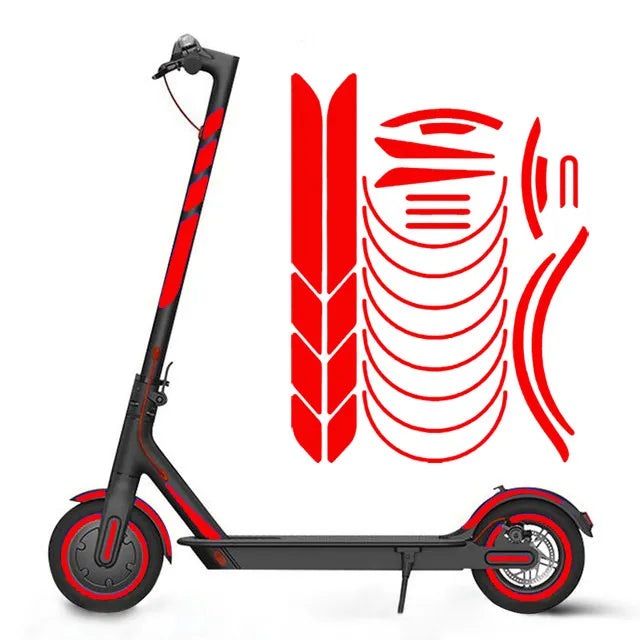 Body Warning Stickers for Xiaomi M365 Pro 1s PRO 2 Electric Scooter Reflective Sticker Cover Wheel Sticke Parts-WAYBIKER
