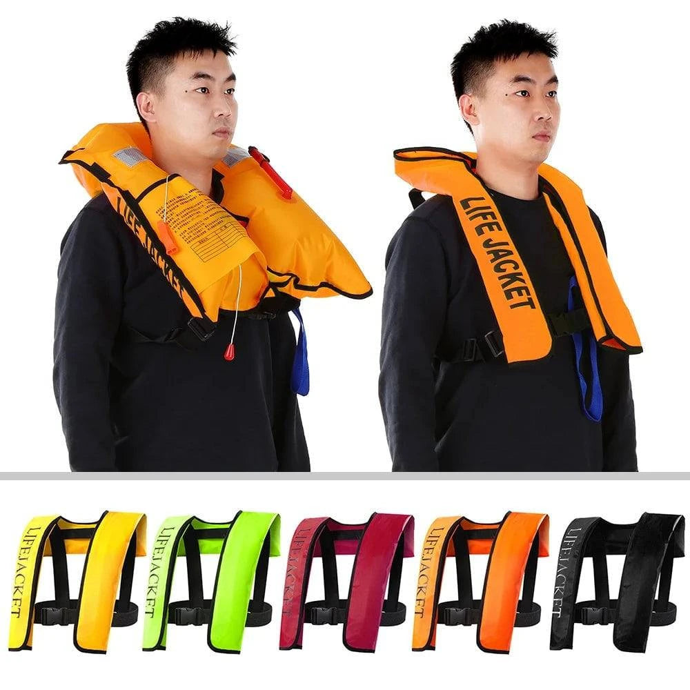 Rescue Life Vest Auto Inflatable Adults Life Jacket Safety Float Suit for Water Sports Kayak Fishing Surfing Swimming Survival-WAYBIKER