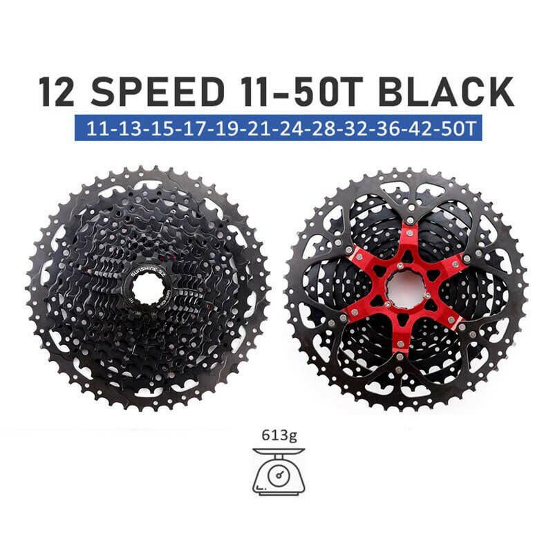 SUNSHINE 10 Speed Cassette 10S 11S 12S MTB Bike Road Bicycle Freewheel 10V 11V 12V 36/42/46/50T 52T for Deore M6000 M6100 SRAM-WAYBIKER