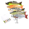 1pc/5pcs Multi Jointed Swim bait 6cm 4.7g 6 Segment Lifelike Artificial Mini Hard Swim Bait Crankbait Fishing Lures with Box-WAYBIKER