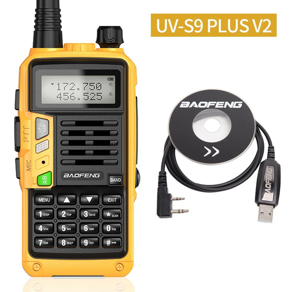 BAOFENG UV-S9 Plus V1 V2 Powerful Handheld UHF VHF Dual Band 16 KM Long Range Waterproof Walkie Talkie Ham UV-5R Two Way Radio-WAYBIKER