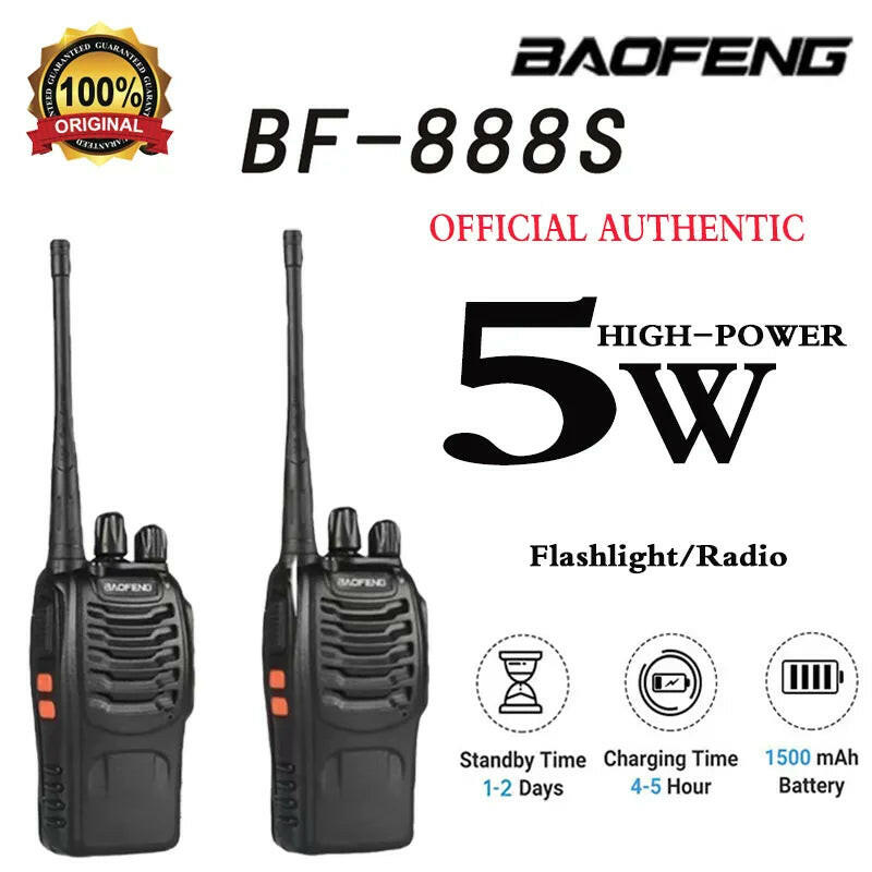 Baofeng BF-888S/BF-777S Walkie Talkie Two Way Radio HAM UHF 400 470MHz Professional Radio 16 Channel Transceiver for Hunting-WAYBIKER