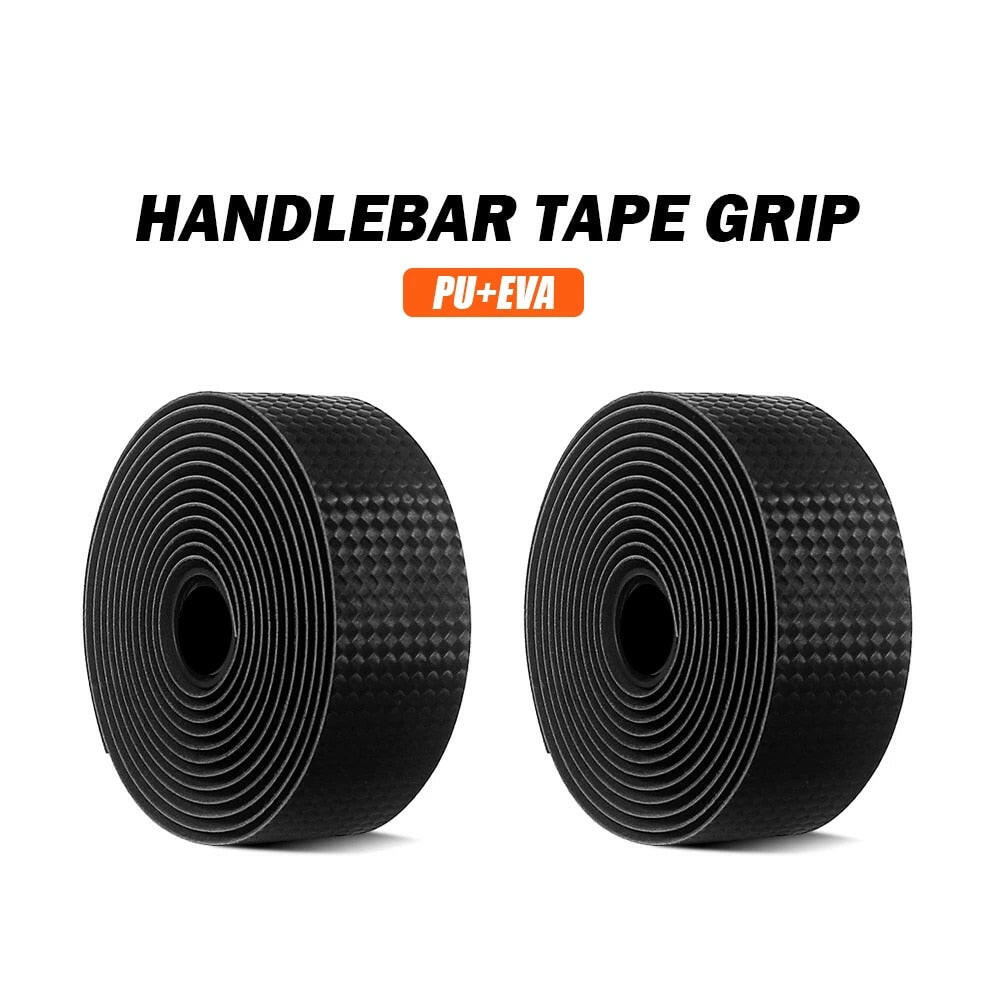 New Road Bike Tape Bicycle Handlebar Tapes 3K Carbon Woave PU/EVA Leather Breathable Sweat-Absorbing Shock-Proof Handlebar Tape-WAYBIKER