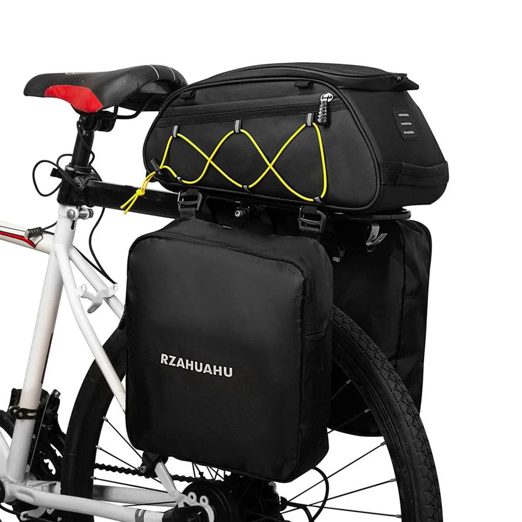 3 in 1 Bike Rack Bag Trunk Bag Waterproof Bicycle Rear Seat Bag Cooler Bag with 2 Side Hanging Bags Cycling Cargo Luggage Bag-WAYBIKER