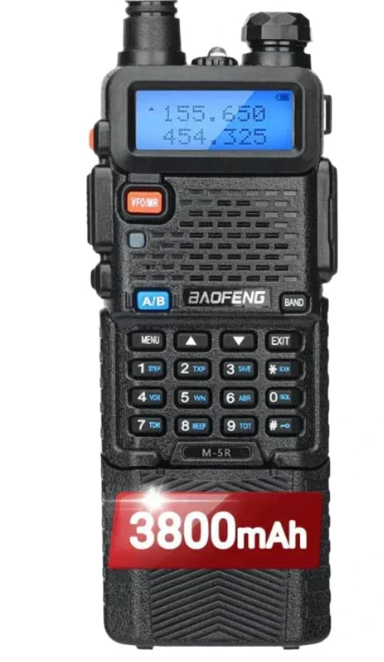 Baofeng M-5R Air Band Walkie Talkie 3800mAh Battery Wireless Copy Frequency Long Range AM commutator Ham UV-5R K5 Two Way Radio-WAYBIKER