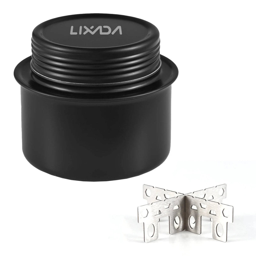 Mini Aluminum Alloy Alcohol Stove with Cross Stand for Outdoor Camping Hiking Backpacking-WAYBIKER