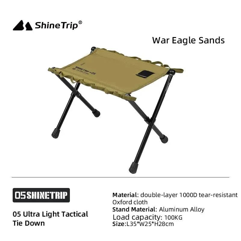 ShineTrip Outdoor Chair Aluminum Alloy Ultra Light Portable Mazha Folding Camping Chair Fishing Chair Small Bench-WAYBIKER