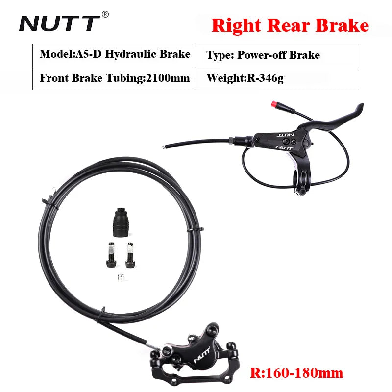 NUTT A5-D Electric Scooter Hydraulic Brake For Zero 10X Mini KUGOO G1  Booster ES3 Dualtron Ultra Speedway E-Scooter-WAYBIKER