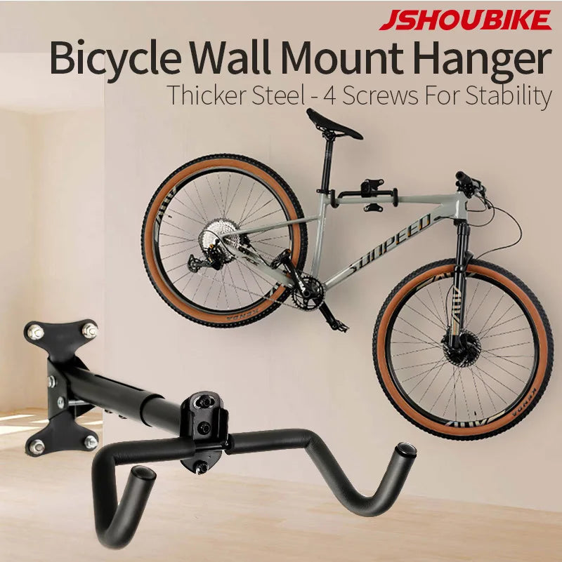 bike wall mount with helmet storage JSHOU BIKE Wall Mount Garage Bike Rack Adjustable Hanger Storage Bike
